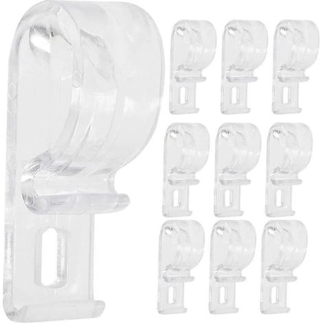 LYERCW - 20 supports de chaînette de sécurité pour stores enrouleurs, guide-cordon, crochet de fixation, clip pour chaînette à billes - Parfait (1/3)