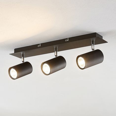 [NEUWERTIG] B-Ware Lindby Deckenstrahler Joffrey Deckenleuchte Deckenlampe Schwarz 49cm 3 Flg Gu10