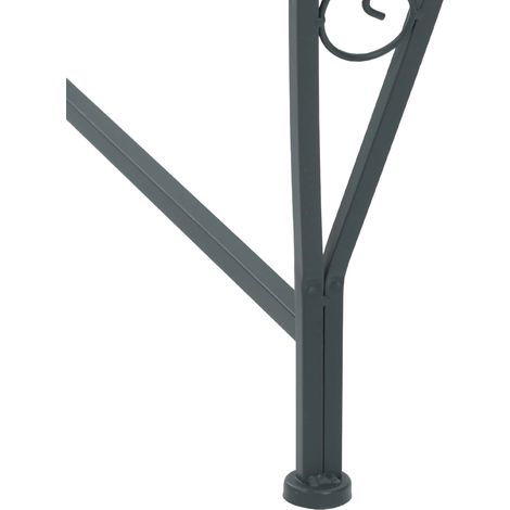 Maison Exclusive - Baumbank 8-Sitzanzahl Ø 160 x 89 cm Stahl Silb (1/5)
