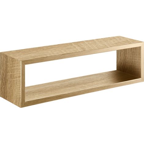 Mensola da Parete 60x18x15,5 cm in Fibra di Legno Regolo Rovere Sagerau (1/4)