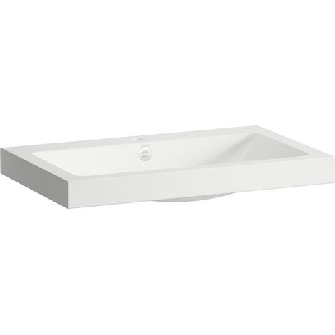 LAUFEN CLASSICS Vasque, rectangulaire, 1 trou pour robinet, avec (1/2)