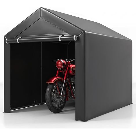 COSTWAY Abri de Vélos Extérieur, 220 x 160 x 174 cm (Noir) (1/5)