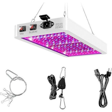 1000W Vollspektrum-LED-Pflanzenlampe – Zweikanalig (Vegetation & Blüte) – 216 LEDs – Einfache Installation – Für Hydrokultur und Gewächshäuser – Andiamo (1/5)