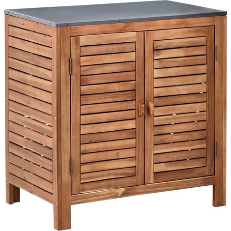 Outdoor Kitchen Cabinet BRUCOLI Acacia Wood 80 cm 50 cm Brown (1/5)
