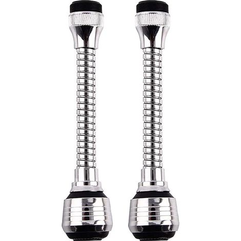 2 Pièces Économiseur d'Eau Robinet, Prolongateur de Robinet Flexible avec Mousseur, pour Cuisine Salle de Bain Évier Douchette (1/5)