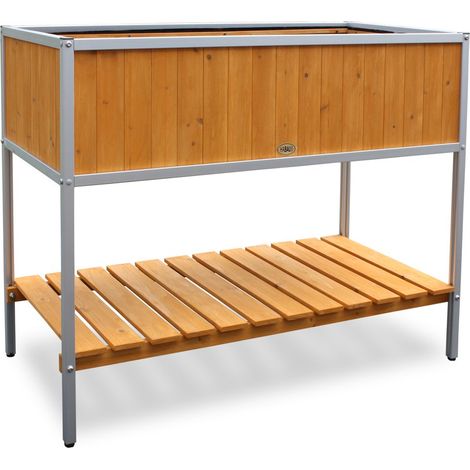 Jardinière surélevée avec Structure en Aluminium - Jaune (1/3)