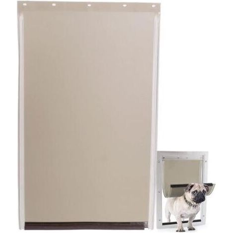 Chatière Rabat de remplacement 43 x 26 cm Compatible PetSafe Matériaux sans PVC ni BPA Installation facile barre magnétique PAC11-11039 (1/5)