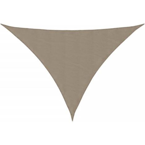 Voile de parasol tissu oxford triangulaire 2,5 x 2,5 x 3,5 m taupe - Remplacement parasol jardin terrasse extérieur (1/5)