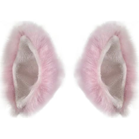 Oreilles de chat pour casque de moto 2 pièces, accessoires mignons pour le snowboard, le ski et le vélo rose (1/5)
