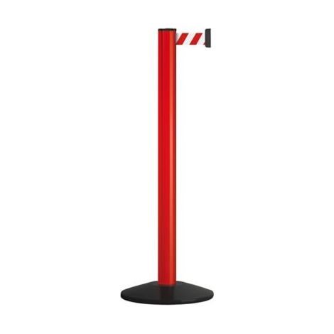 Gurtpfosten einfach D70xH1000mm Pfosten rot Gurtfarbe rot/weiß VIA GUIDE (1/5)
