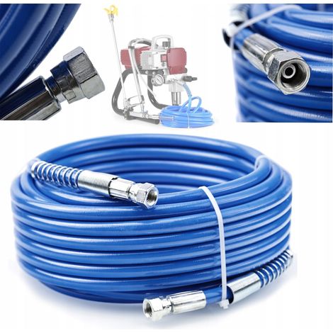Rosfix Farbspritzschlauch TPU 40 m – 1/4" Innengewinde, 228 bar, 65 °C  Drehgelenke & Knickschutz  Flexibel & Abriebfest  Zubehör für Airless Farbspritzgeräte