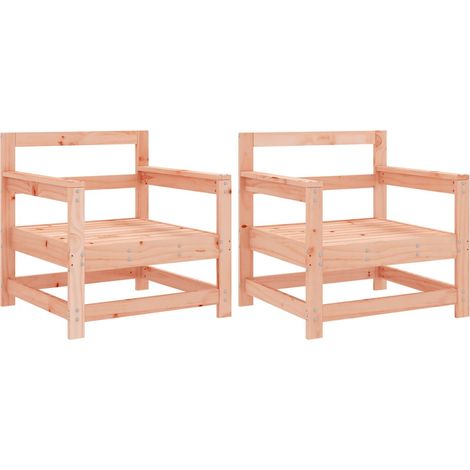 Lot de 2 Chaises de jardin,Chaise d'extérieur cm bois massif douglas CFW3831468 (1/5)
