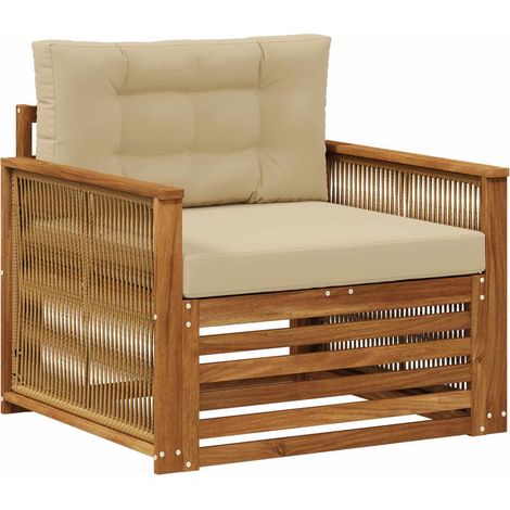 Maison Exclusive - Outdoor Mittelsofa Massivholz Akazie Natur (1/5)