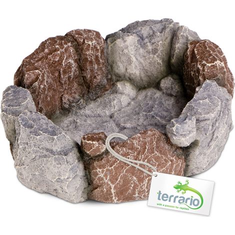 Terrario a ciotola per rettili e anfibi di grandi dimensioni, in pietra, 17 cm (1/5)