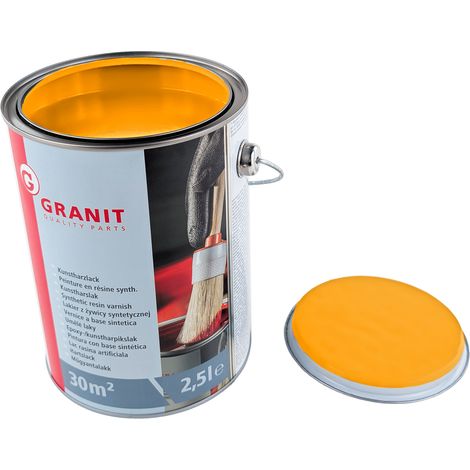 Melonengelbe Farbe RAL 1028 Nopolux Wilckens Granit 2,5 l Dose (1/2)