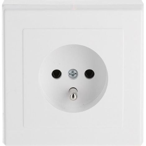 Enchufe individual Jowisz con o sin montaje en superficie, color blanco, GNt-16 Jw