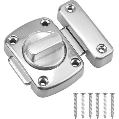 Loquet Porte Petit Serrures Verrouillage de pour Salle de Bains Chambre Toilette avec Vis 6 (1/5)