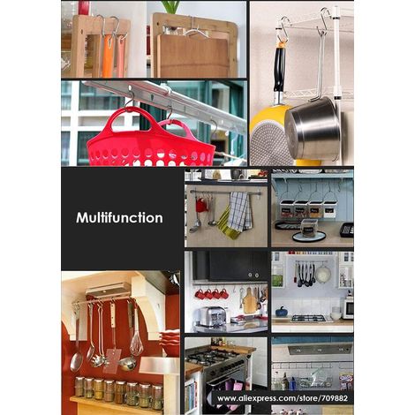 10x Metall-S-Haken Multifunktionale Aufbewahrung für Küche/Bad - 10er-Pack (Groß) (1/5)