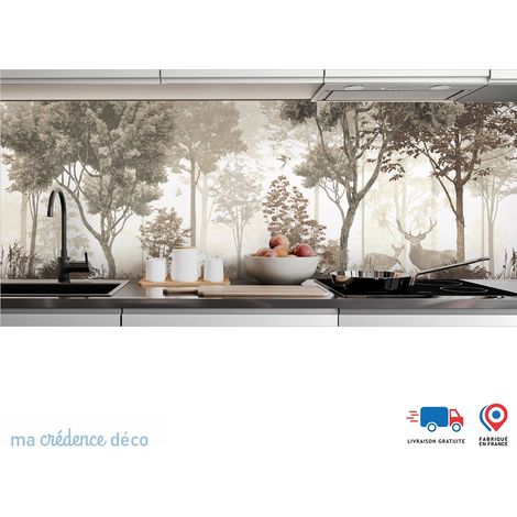 Crédence : Forêt et cerf - Alu composite - 180 - 60 (1/3)