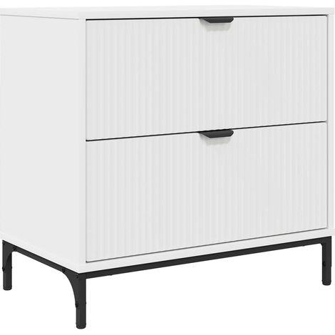 Maison Exclusive - Comodino Bianco 63.5 x 36 x 61 cm Legno multistrato (1/5)