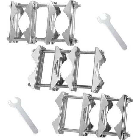 Lot de 3 Pinces de mât en V pour antenne Double - Boulons de 14 cm et 3 Options de Configuration - Antirouille - Robuste - Kit de Montage mât à mât - pour antennes,Parasol, Station météo (1/5)