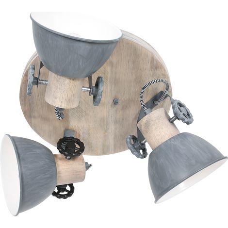 Sienna Gearwood Grupos de focos gris con madera antigua (1/4)