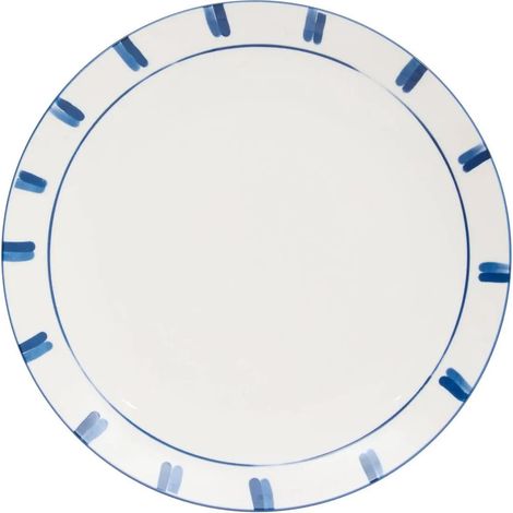 Lot de 6 Assiettes Plates "Océania" 27cm Bleu