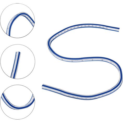 60 cm flexibles gebogenes Lineal zum Zeichnen, Nähen und für Grafikdesign
