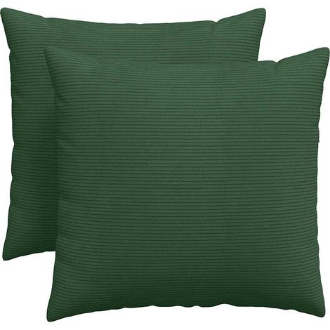 Maison Exclusive - Sofakissen 2 Stück Dunkelgrün 50 x 50 cm Cords