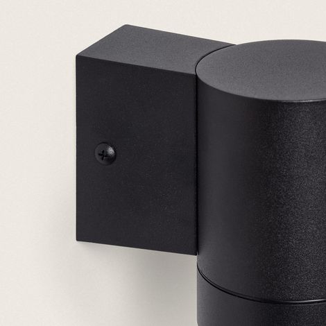 Wandleuchte Außen Aluminium Schwarz Oakham Schwarz