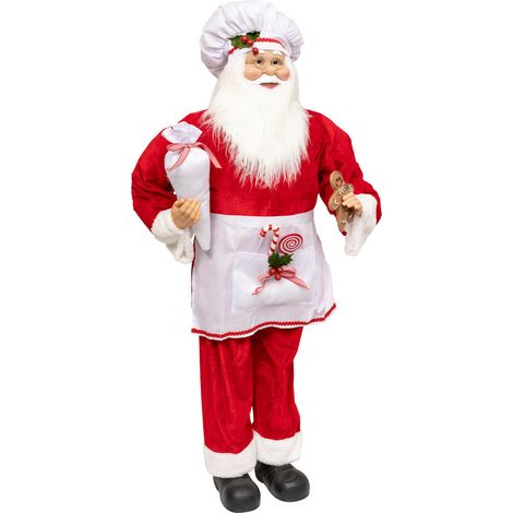 Grand Père Noël en habit de Patissier H 110 cm - Feeric Christmas (1/2)