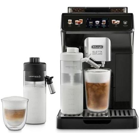 Cafetera espresso automática De Longhi ECAM450.55.G Eletta Explore 1,8 L color negro
