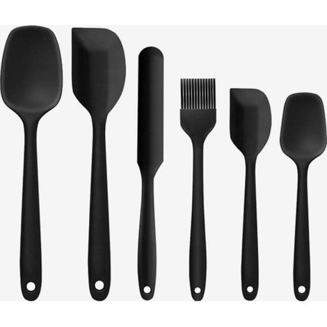6 pièces - Set de spatules en silicone - Ustensiles de cuisine et pâtisserie - Grattoirs de cuisine - Sans BPA - Résistants à la chaleur