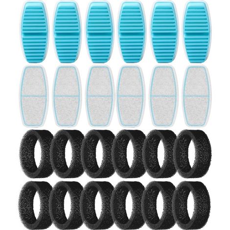 24 Katzenbrunnenfilter, 12 Filter + 12 Schwämme für Katzenwasserspender, Filtert Haare (Schwämme), Dreifachfiltration (Filter), Geeignet für „B0CL4WMX6Z“ und „B0CLGPCNHN“ (1/5)
