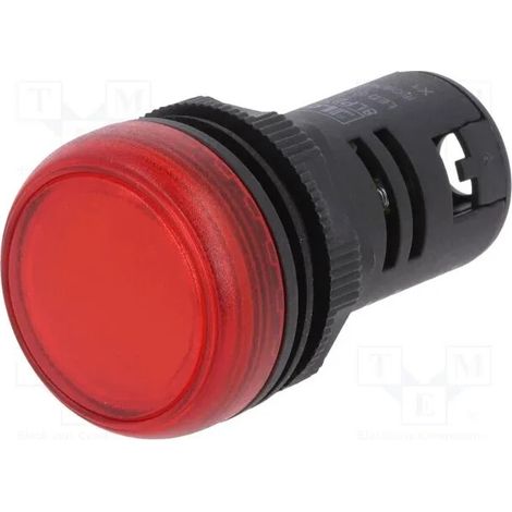 Einteilige LED-Lampe, rot, 230 V AC (1/2)