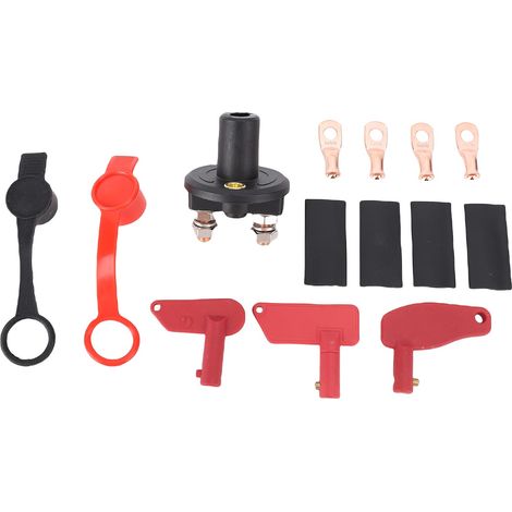 Interrupteur de déconnexion de batterie 12V 24V 200A, Terminal de 5/16 pouces, coupure de sécurité améliorée pour voiture marine bateau RV ATV camion (1/5)