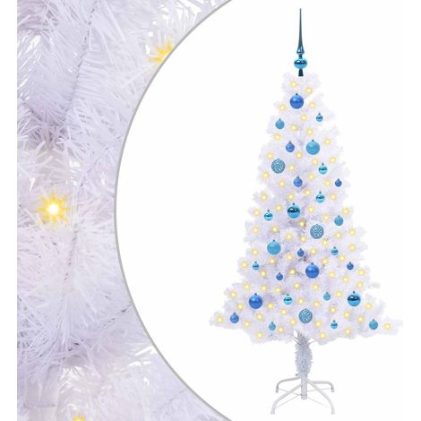 Sapin de Noël artificiel avec 150 LED Blanc 150 cm PVC et Acier CFW239700 (1/5)