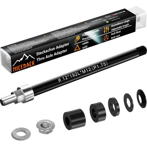 Adaptateur M12 pour remorque de vélo, longueur de tige réglable (1/5)