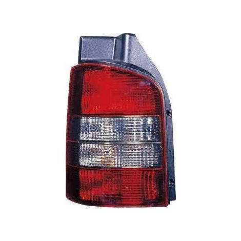 Feu arrière gauche rouge et blanc fond noir 1 porte Volkswagen Transporter T5 phase 1 2003-2009