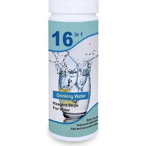 Kit de test d'eau potable 16 en 1 (50 bandelettes) - Test facile pour l'eau domestique, l'eau de puits et l'eau du robinet (1/5)