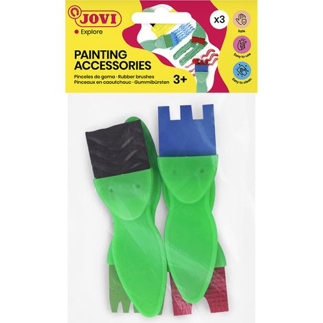 Pinceaux en caoutchouc JOVI 4 motifs – Pour la peinture et le jeu créatif
