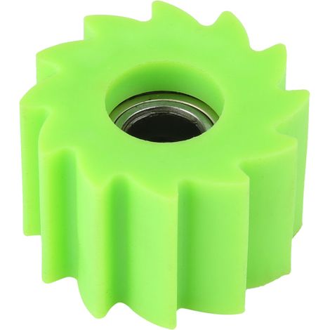Motorrad-Radführung, 8-mm-Motorrad-Kettenrolle, robuster Kunststoff, stilvoll für Fahrräder (grün)
