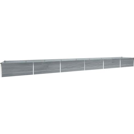 Teenpull – Garten-Hochbeet Verzinkter Stahl 600x80x45 cm Grau
