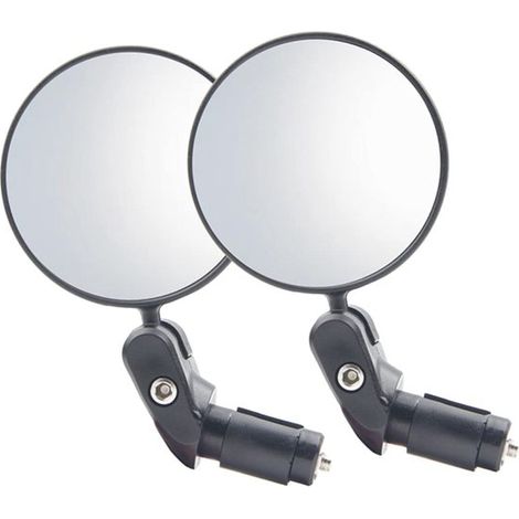 Specchietto retrovisore per bicicletta in 2 pezzi, specchietto retrovisore girevole per bicicletta, specchietto retrovisore rinforzato per manubrio, specchietto girevole e antivibrazione per manubrio (1/5)