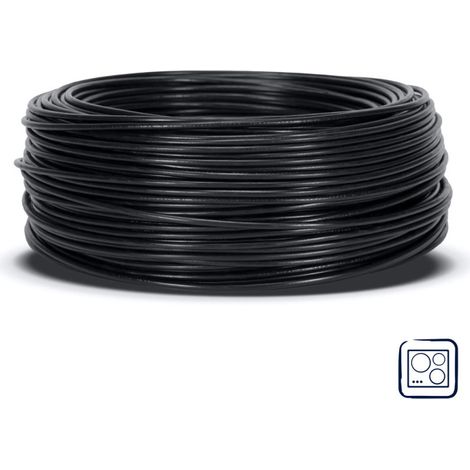 4 mm² Schwarzes Elektrokabel, 50 m Flexibles PVC-Kabel Kabel für Haushaltsgeräte (1/5)
