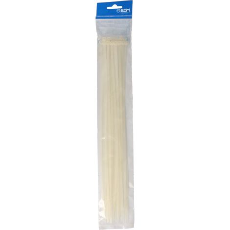 Bridas EDM Natural 380x4,8mm Nylon Alta Calidad (Blíster 25 unidades)