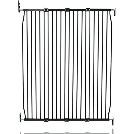 Safetots Extra Tall Eco Screw Fit Baby Gate, Black, 130cm - 140cm, Extra Tall Gate 100cm in Height, Stair Gate for Baby