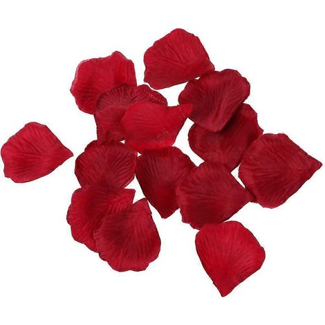 300 pétales de rose en tissu rouges, à offrir en guise de cadeaux de mariage pour la décoration - JBMEDIA (1/4)