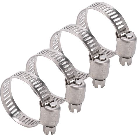 Collier de serrage à vis 304 inox, 20 pièces, collier flexible à six pans creux, fixation dure pour tuyau et tube, pince de raccord étanche, accessoire de plomberie robuste (1/5)