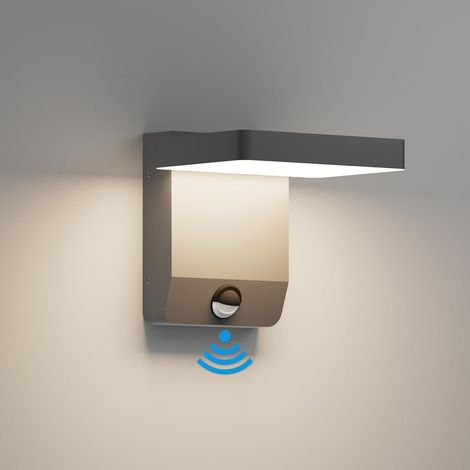 20W 1540lm Luminaire exterieur avec detecteur de mouvement, Lumière extérieure angle d'éclairage réglable, 4500K IP65 Applique Murale(Gris foncé) (1/5)